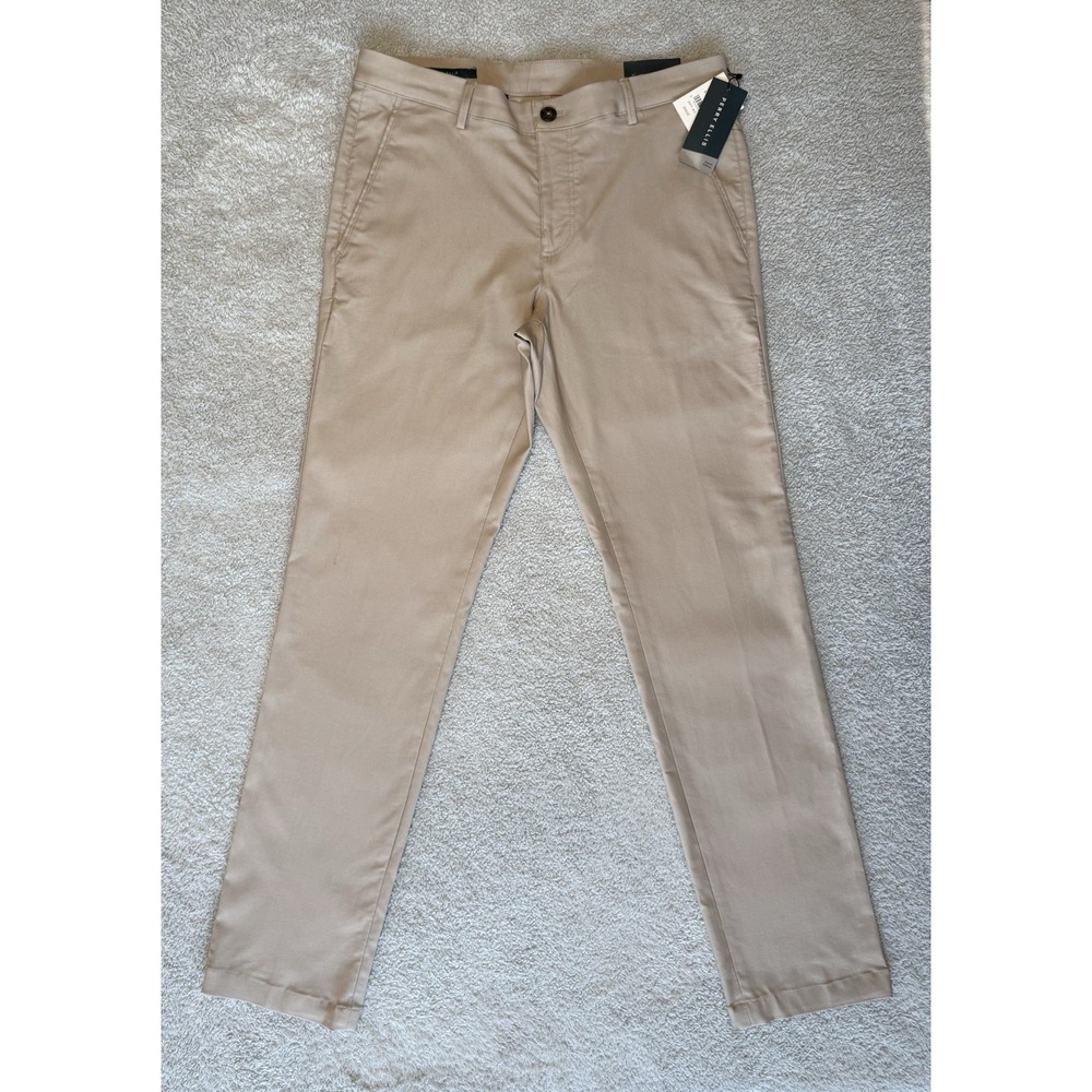 NWT‎ Perry Ellis Slim Fit Dress Pants Khaki Mens Size 30X32